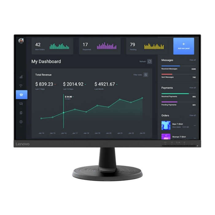 Lenovo ThinkVision C24-40 23.8-inch 1920 x 1080p FHD 16:9 75Hz 4ms AMD FreeSync WLED VA Monitor 6...