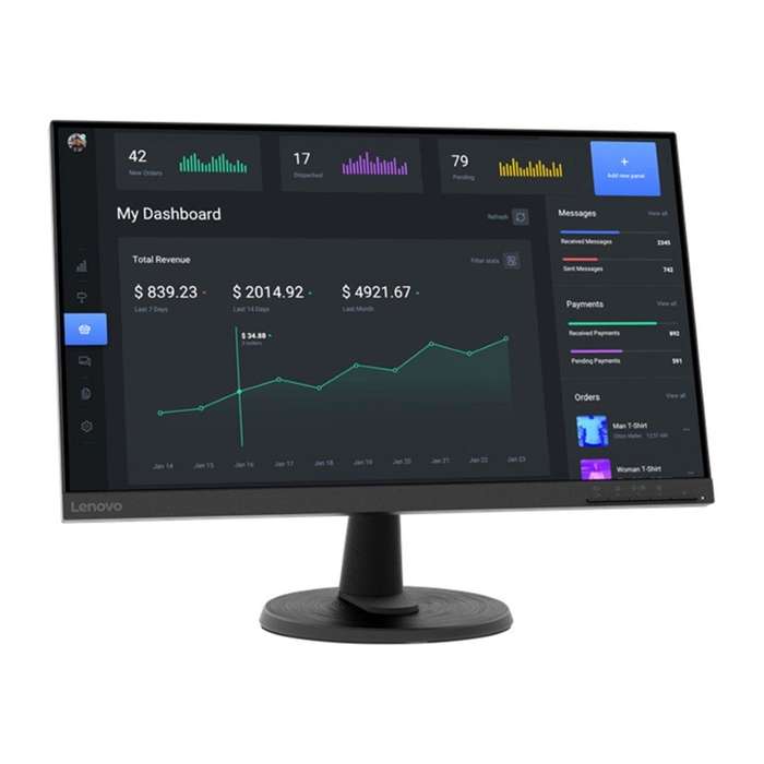 Lenovo ThinkVision C24-40 23.8-inch 1920 x 1080p FHD 16:9 75Hz 4ms AMD FreeSync WLED VA Monitor 6...