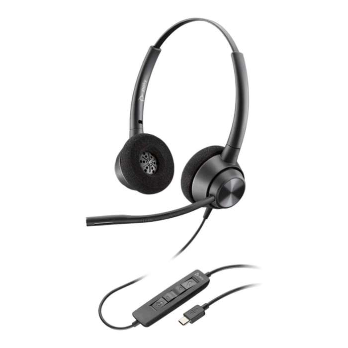 Poly EncorePro 320 Wired Stereo Type-C Headset Black 767F9AA