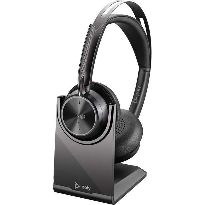 Poly Voyager Focus 2 Microsoft Teams Certified USB-A Headset with Charging Stand 77Y87AA