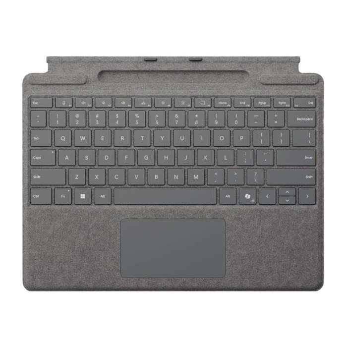 Microsoft Surface Pro Type Cover with Copilot Key and Pen Storage Platinum 8XB-00198