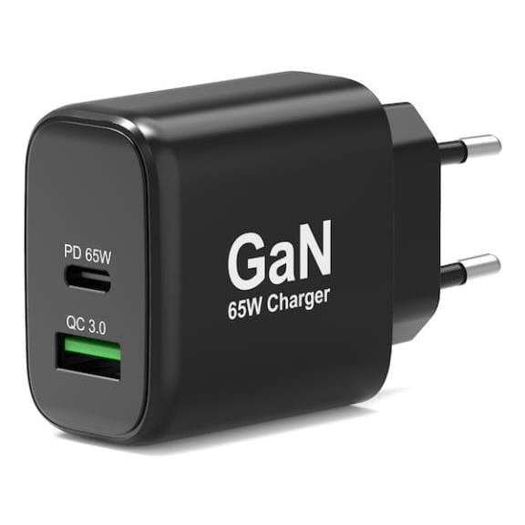 Port Designs 65W GaN USB Indoor Wall Fast Charger Black 902104EU