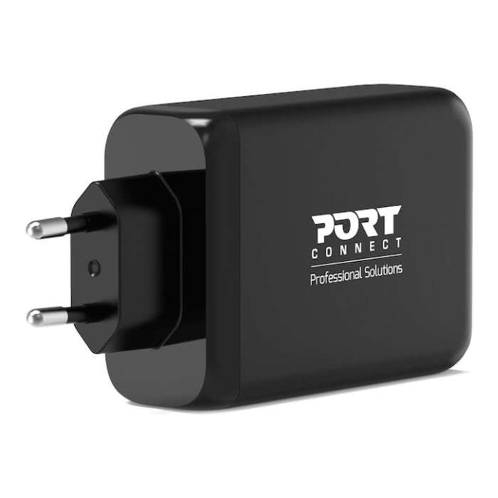 Port Designs 130W Mural GaN USB-C Wall Charger Black 902107EU