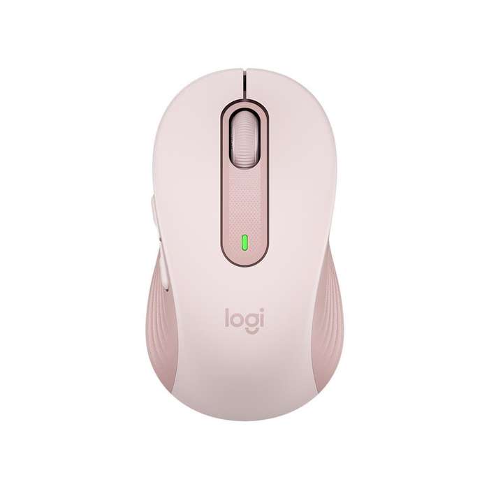 Logitech® Signature M650 Right-Hand RF Wireless Bluetooth Optical 2000 DPI Mouse Pink 910-006391