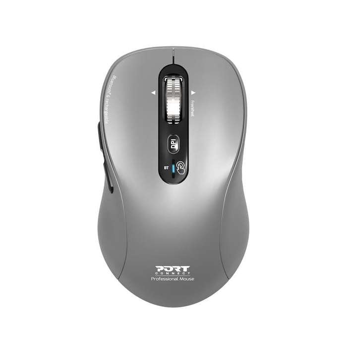 Port Designs Expert Bluetooth & MAC Rechargeable Optical 3200 DPI Mouse Grey 910201