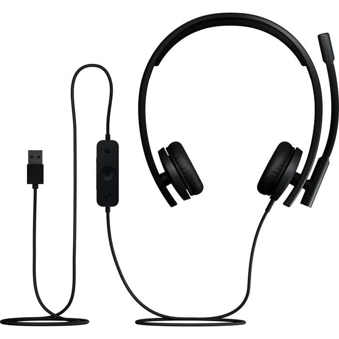 Logitech H570e USB Type-A Wired Headset Black 981-001430