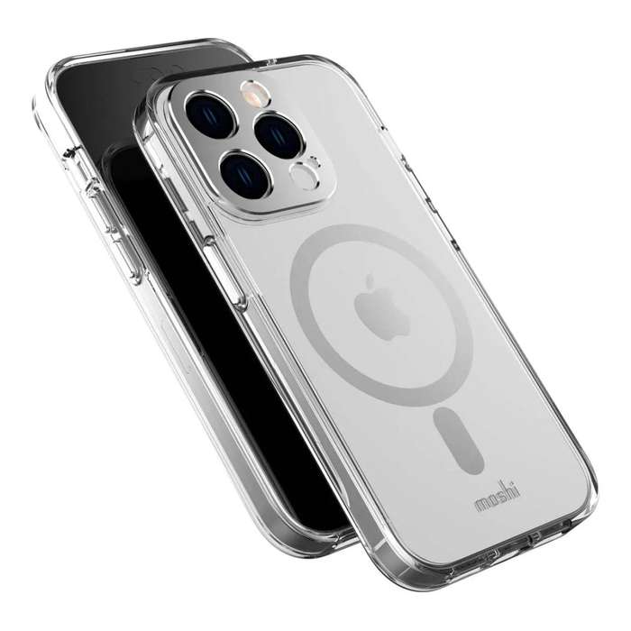 Moshi iGlaze Slim Hardshell MagSafe Case for iPhone 14 Pro - Luna Silver 99MO137207