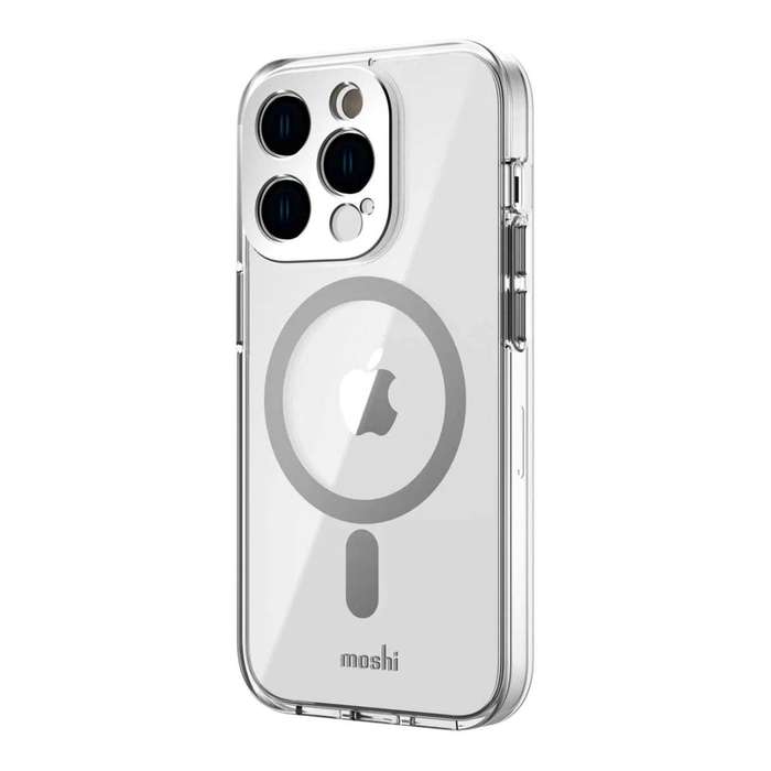 Moshi iGlaze Slim Hardshell MagSafe Case for iPhone 14 Pro - Luna Silver 99MO137207