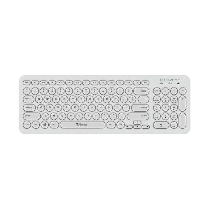 Alcatroz A2000 Jellybean Wireless Keyboard and Mouse Combo White A2000WW
