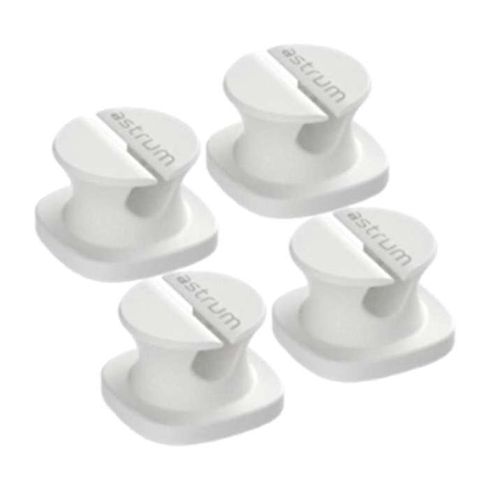 Astrum CO060 Mini Cable Organizer Clips White 4-pack A71006-W