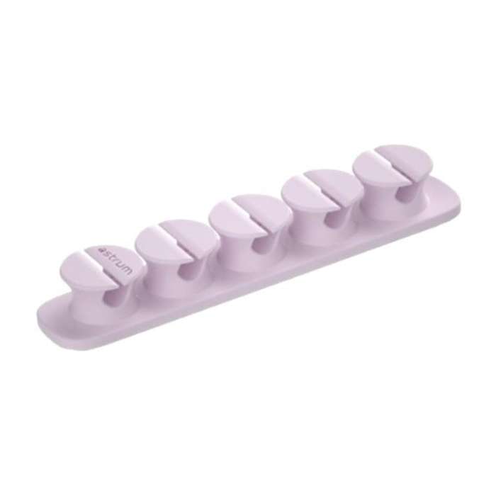 Astrum CO110 5 Bay 4 Storage Compartments Cable Organizer Clips Purple A71011-M