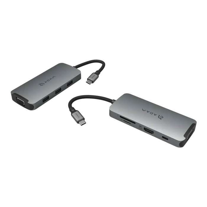 Adam Elements CASA A08 8-in-1 Type-C Hub Grey AAPADHUBA08GY