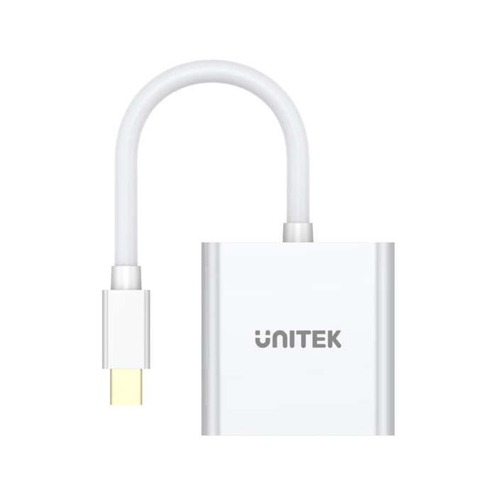 Unitek Mini Display Port To VGA Adapter Cable White ADA-MINIDIS-VGAF-W-U