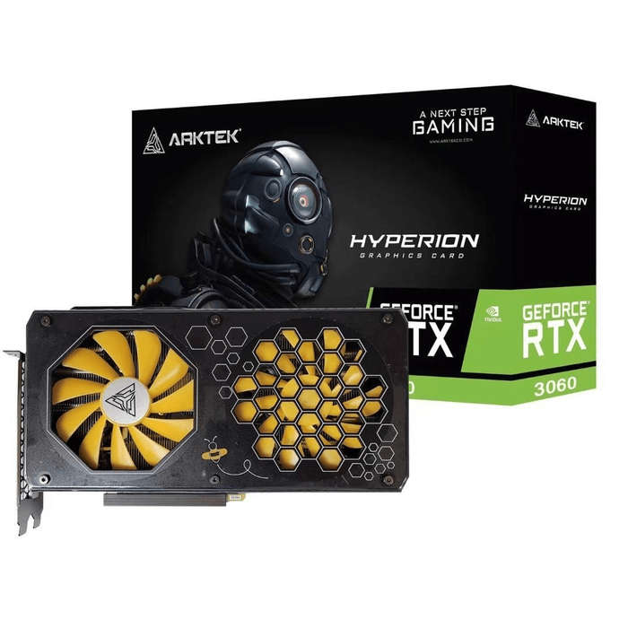 Arktek Twin Fans Geforce RTX 3060 12GB DDR6 Graphics Card AKN3060D6S12GH1