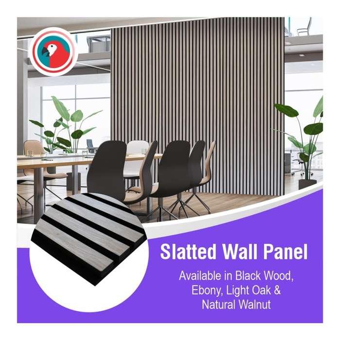 Parrot 600x2400mm Slatted Wall Panel Light Oak AP0624LO
