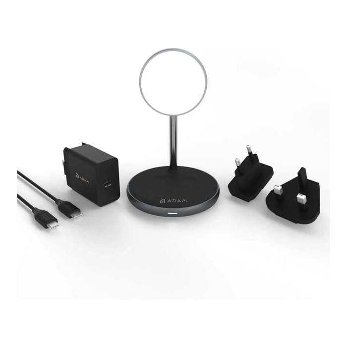 Adam Elements OMNIA M2 2-in-1 MagSafe Wireless Charging Station for iPhone APAADM2BK