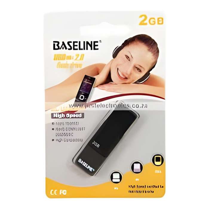 Baseline 2GB USB Type-A Flash Drive Black BL-USB2GB