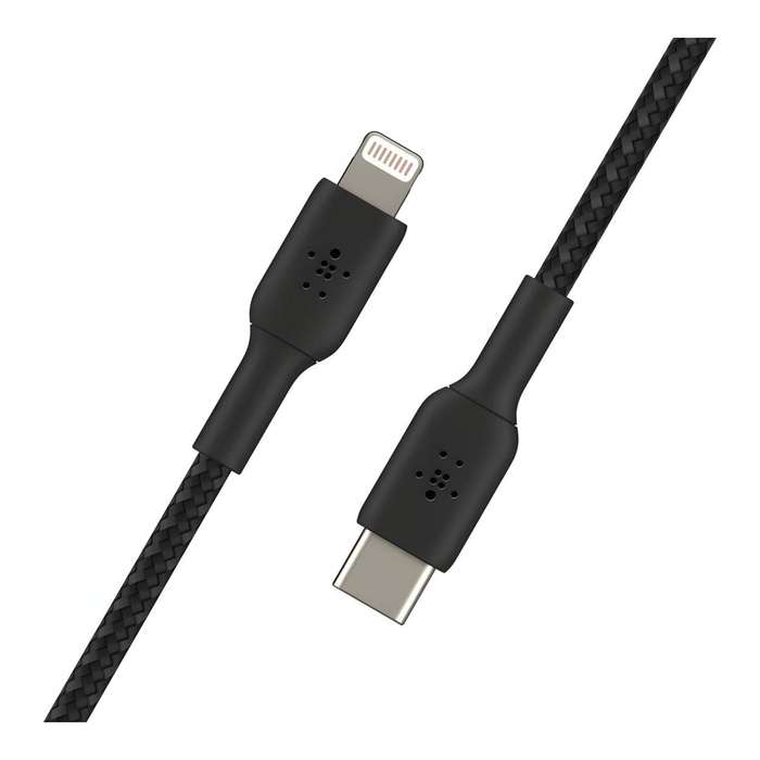 Belkin 2m BoostCharge Braided USB-C to Lightning Cable Black CAB004BT2MBK