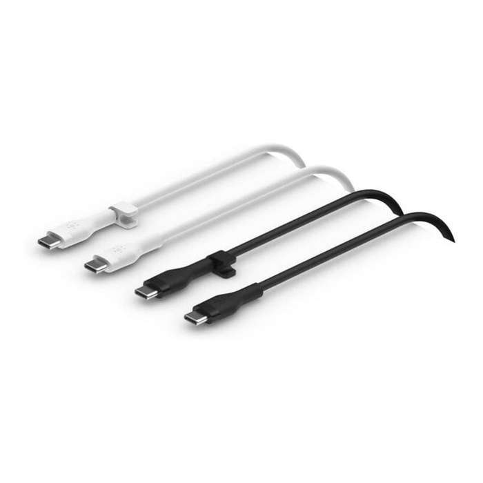 Belkin 1m BoostCharge Flex 60W USB-C to USB-C Cable 2-pack Black and White CAB009BT1MBW2PK