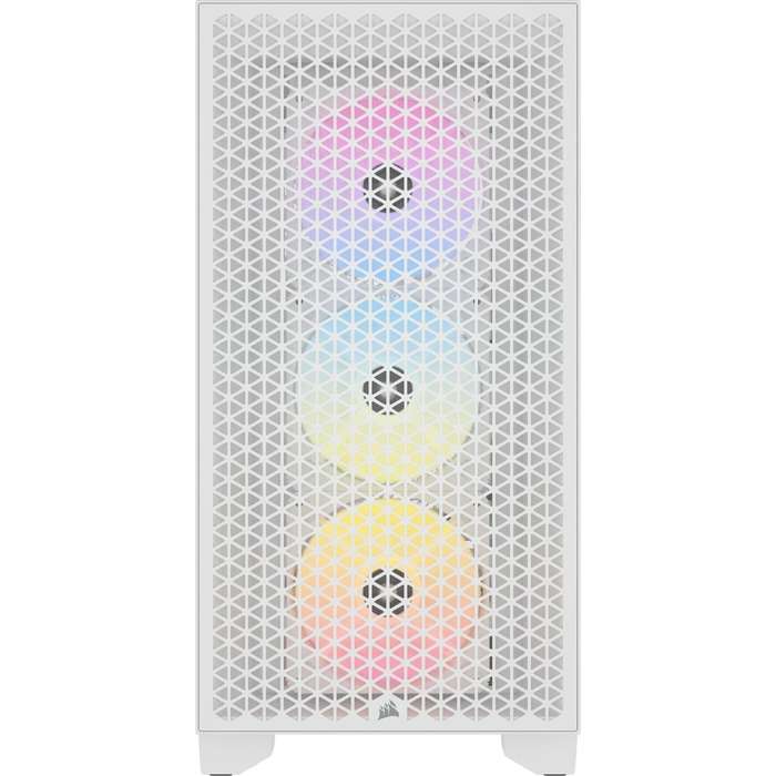 Corsair 3000D RGB AirFlow Clear ATX Mid-Tower PC Case - White CC-9011256-WW