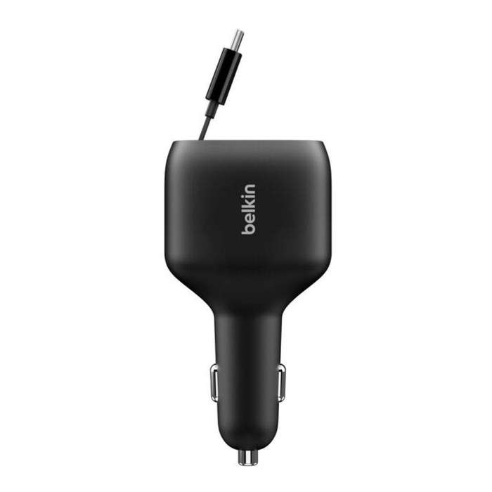 Belkin 75W BoostCharge Retractable Car Charger Black CCC001HQBK