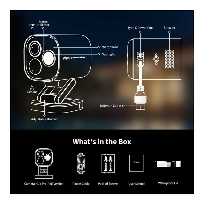 Aqara G5 Pro 32GB PoE Camera Hub Grey CH-C03D-G