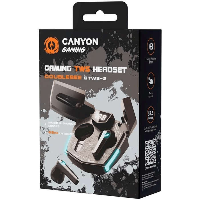Canyon GTWS-2 True Wireless BlueTooth 5.3 Earbuds - Black CND-GTWS2B