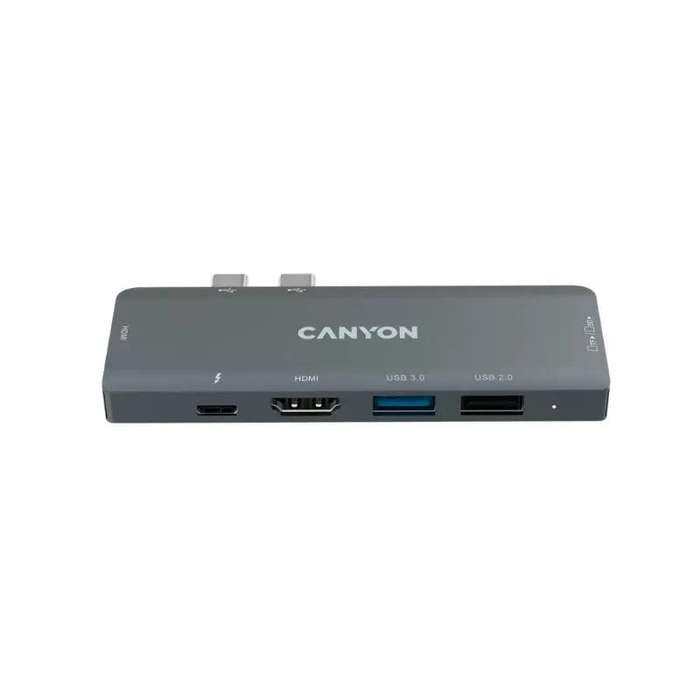 Canyon DS-5 USB 2.0 Type-C Hub for MacBook Grey CNS-TDS05B