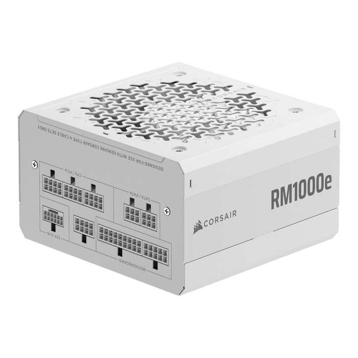 Corsair RM Series RM1000e 1000W Cybenetics Gold Fully Modular White ATX 3.1 Power Supply CP-90202...