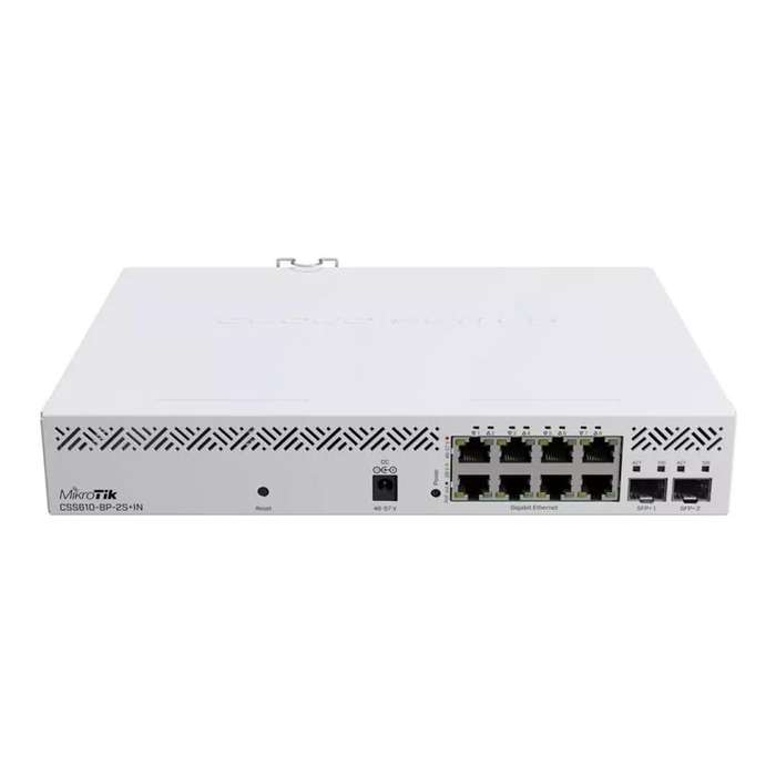 Mikrotik SwOS 8-port PoE with 2x SFP+ Cloud Smart Switch White CSS610-8P-2S+IN