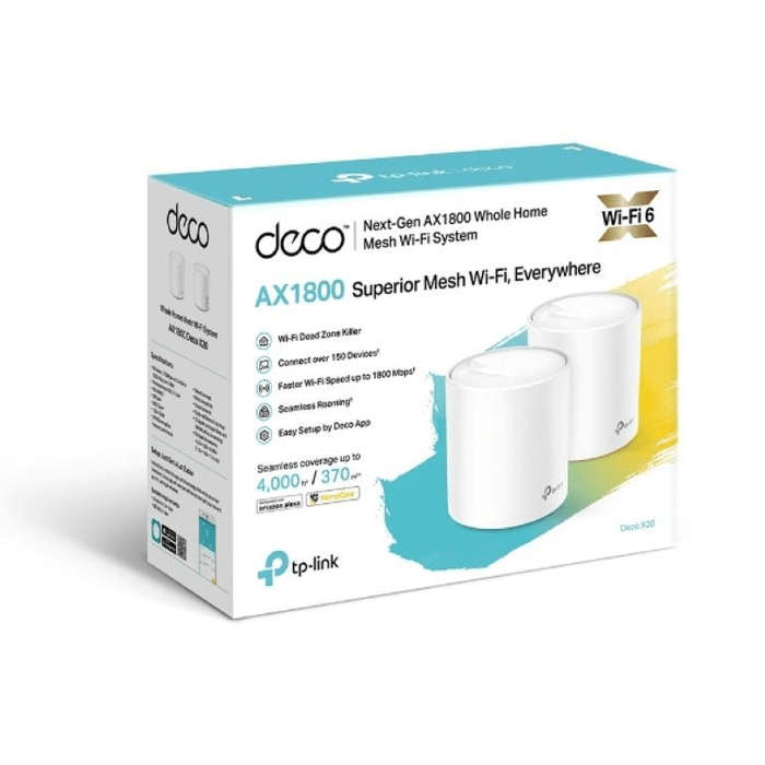 TP-Link Deco X20(2-pack) X20 AX1800 Whole Home Mesh Wi-Fi 6 System 2-pack