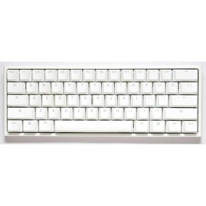 Ducky One 2 Pro Mini 60 Cherry MX Red Linear Mechanical Wired Gaming Keyboard - White DKON2061ST-...