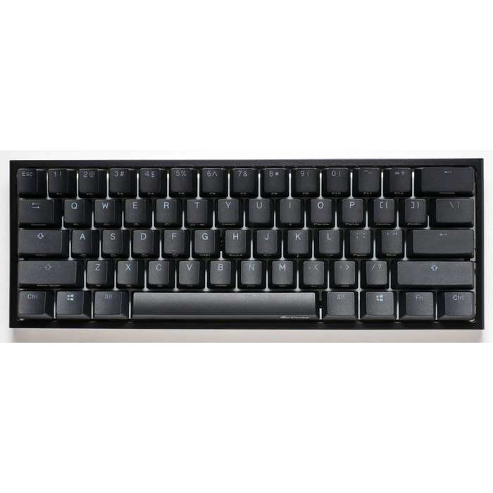 Ducky One 2 Pro Mini 60 Cherry MX Silent Red Linear Mechanical Wired Gaming Keyboard - Black DKON...