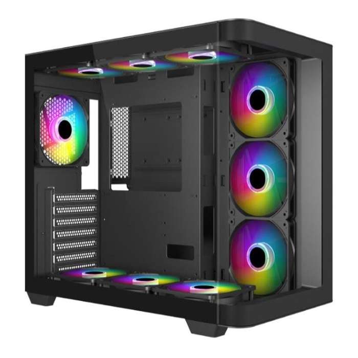 Mecer Graphite Curved Gaming ATX Case GA03A24