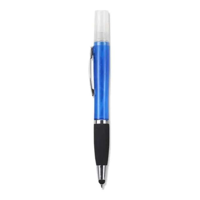 Geeko 3-in-1 Sanitizer Spray Stylus and Blue Ink Pen GKSSPBLU