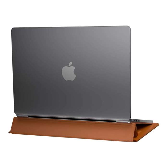 SwitchEasy EasyStand 14-inch Leather Notebook Sleeve Stand - Saddle Brown GS-105-232-201-146