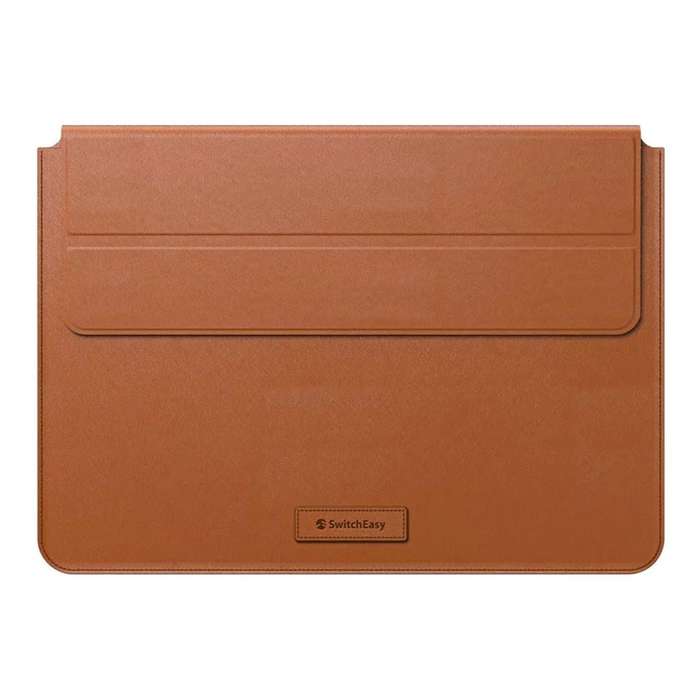 SwitchEasy EasyStand 14-inch Leather Notebook Sleeve Stand - Saddle Brown GS-105-232-201-146