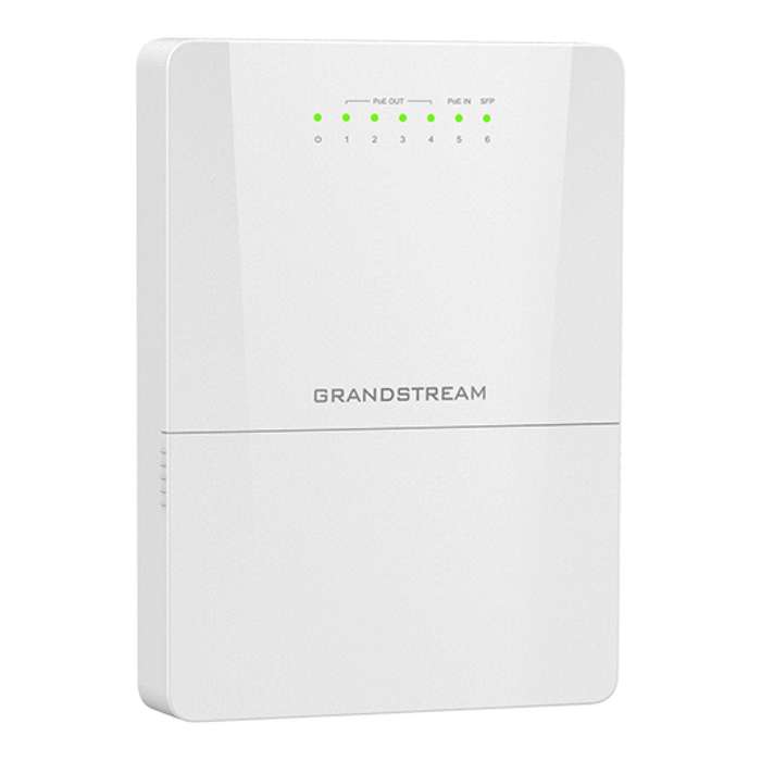 Grandstream Networks GWN7710R 6-Port PoE L2 Gigabit Ethernet Managed Switch White