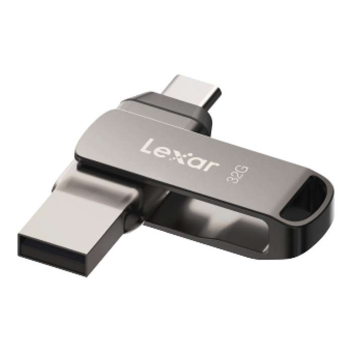 Lexar JumpDrive Dual Drive D400 32GB Type-C Flash Drive Grey LJDD400032G-BNQNG