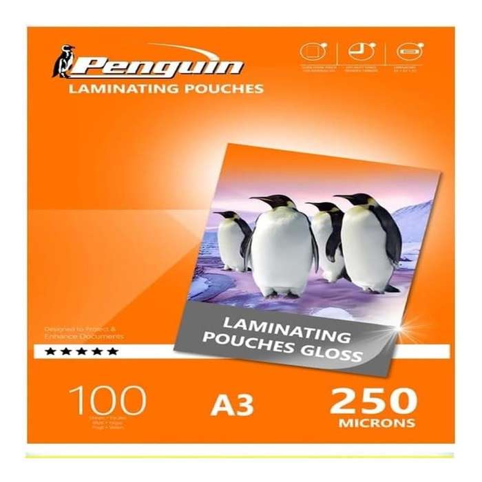 Penguin 250 Microns Gloss Laminating Pouches 100-sheets LP250A3G