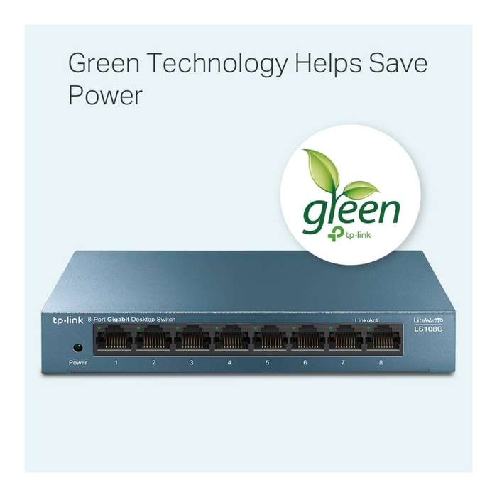 TP-Link LiteWave LS108G 8-port GbE Desktop Unmanaged Switch