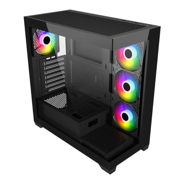 FSP M340-BA ARGB ATX Mid-Tower Gaming PC Case Black