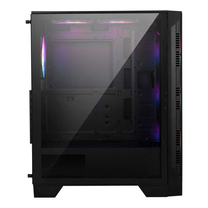 MSI MAG Forge 120A Airflow Static RGB Tempered Glass Steel Mesh ATX Mid-Tower PC Case Black