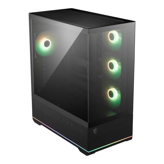 MSI MAG PANO 110R PZ ARGB Tempered Glass Steel ATX Mid-Tower PC Case Black