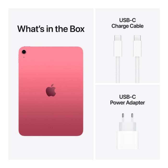 Apple iPad 11-inch Tablet - Apple A16 128GB ROM 8GB RAM Wi-Fi iPadOS 18 Pink MD4E4QA/A