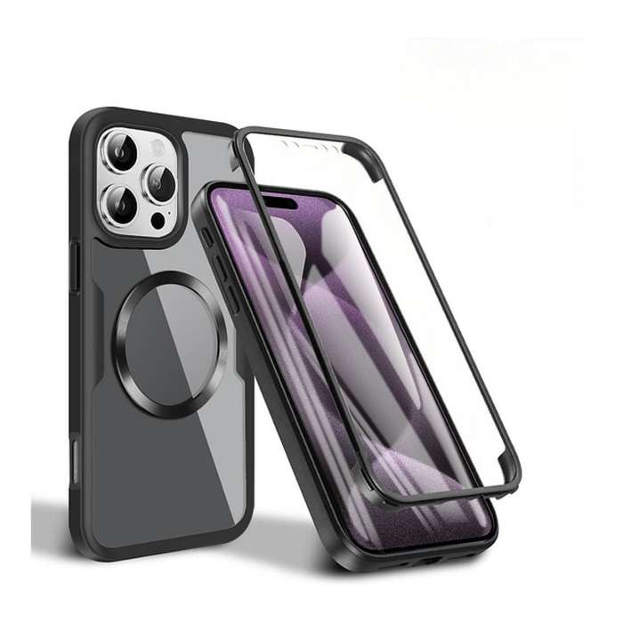 Tuff-Luv MF3689 Magnetic Magsafe Case with Screen Protector for iPhone 16 Pro Black
