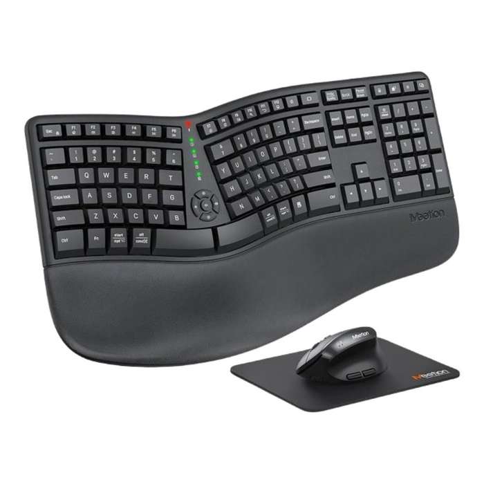 Tuff-Luv Split Arch Ergonomic Wireless Keyboard and Mouse Combo Black MF3860