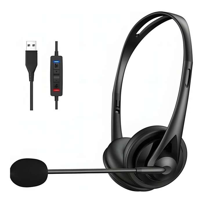 Tuff-Luv USB Wired Headset with Mic Black MF3884