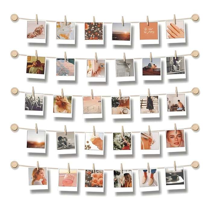 Tuff-Luv Hanging Photo Display for Wall Decor Clips MF4098