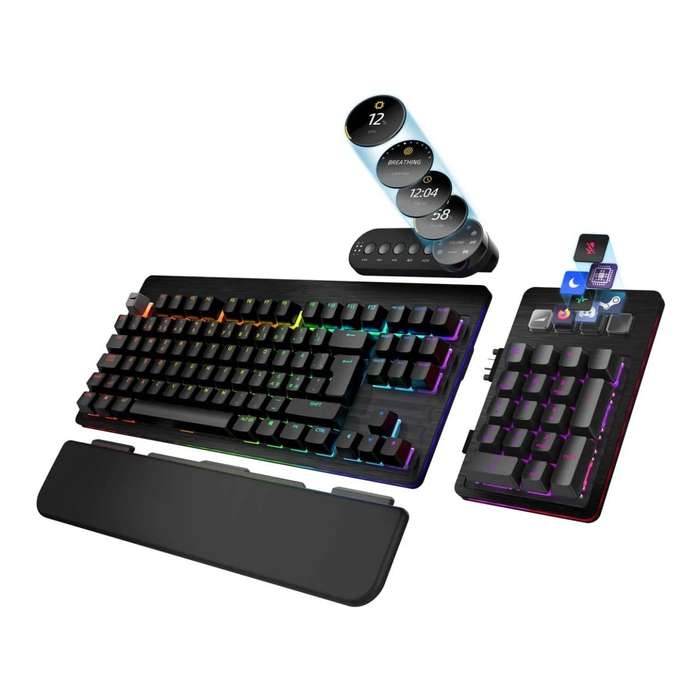 MOUNTAIN Everest Max Wired RGB Gaming Keyboard Black MG-EVK1B-CO1-US
